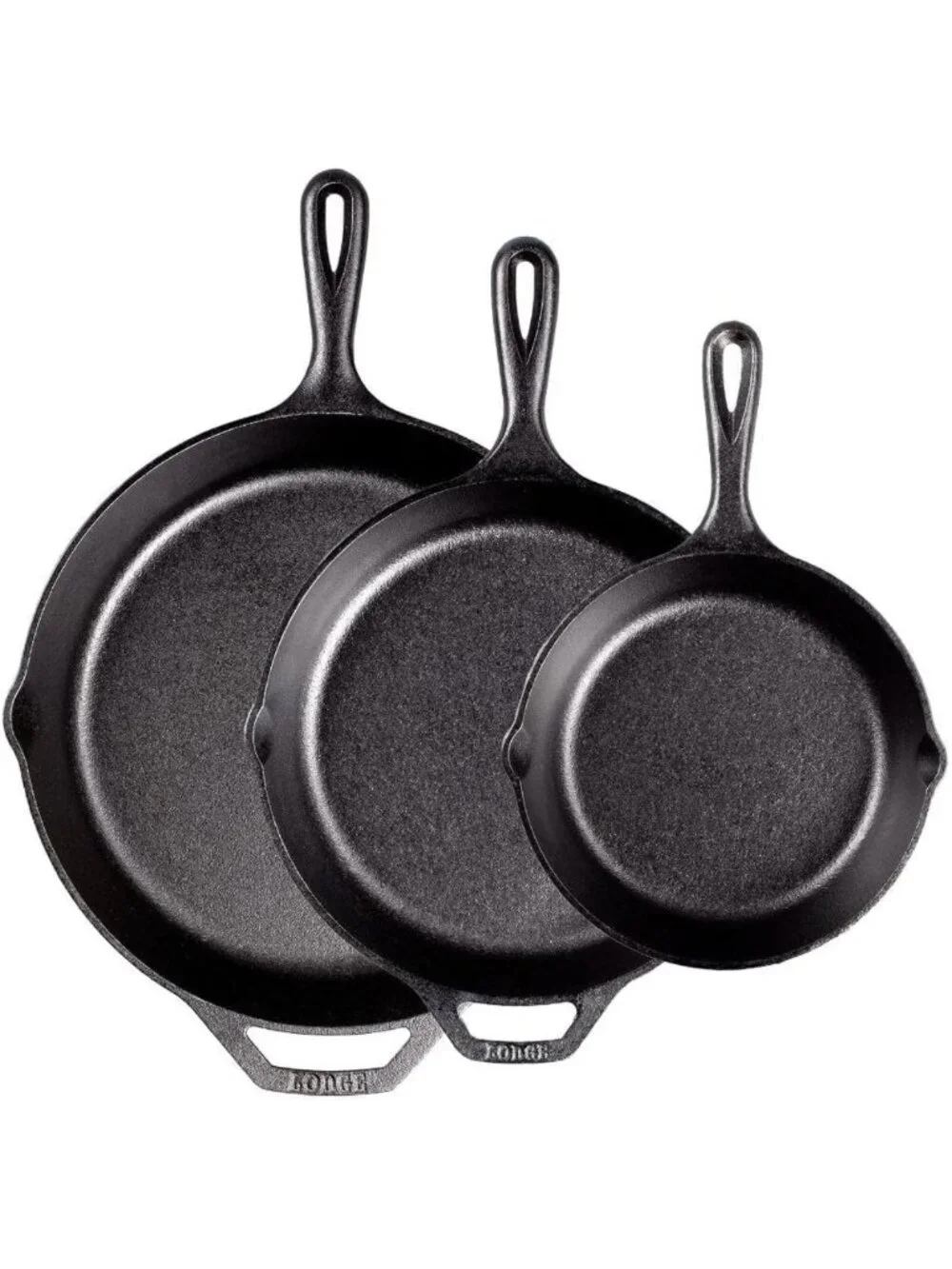 Pre-Seasoned Cast Iron Skillet Set - 8